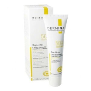 Dermina Sunlina Crème solaire minérale unifiante SPF50+