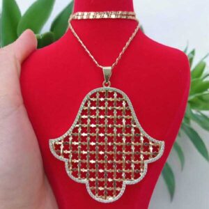 Collier à pendentif Khmissa grand modèle
