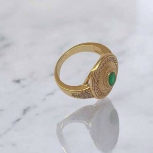 Bague beldi pierre verte