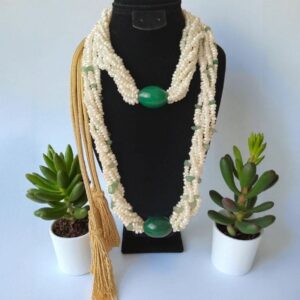 Ensemble de colliers zomorod perles naturelles