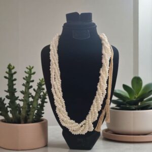 Collier perles naturelles blanches