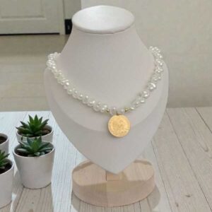 Collier perles naturelles lwiz plaqué or