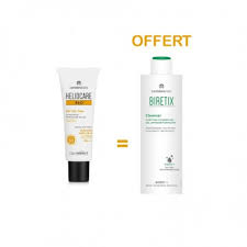 Pack Heliocare 360° Gel oil Free SPf50+ acheté = Biretix gel nettoyant peau mixte à grasse offert